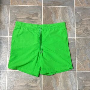 Montez Swim Trunk Classic Bright Green Swim Trunks Size L